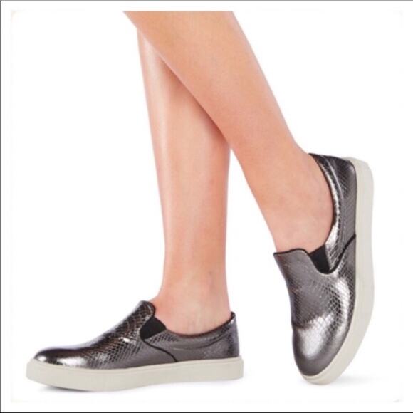 NIB Justfab "Salona" Slip On Sneaker -  Pewter - 8 - Picture 1 of 8